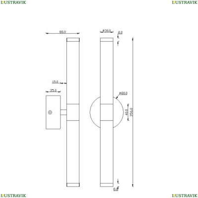 Светильник MOD106WL-L10G3K ★Maytoni, 1 x 10Вт☀, Золото► — Купить▼