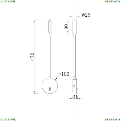 Спот C035WL-L3MG3K ★Maytoni, 1 x 3Вт☀, Золото► — Купить▼