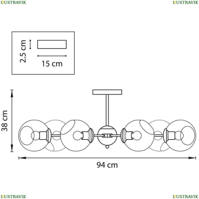 Люстра 785067 ★Lightstar, 6 x 40Вт☀, Черный► — Купить▼