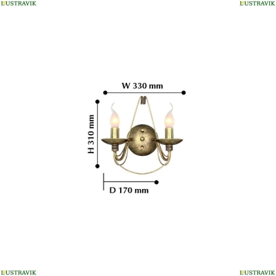 Бра 2163-2W ★ F-Promo Chateau — купить в интернет магазине ЛЮСТРАВИК ☀
