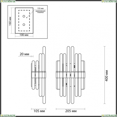 Бра 4988/2W ★ Odeon Light — купить в интернет магазине ЛЮСТРАВИК☀