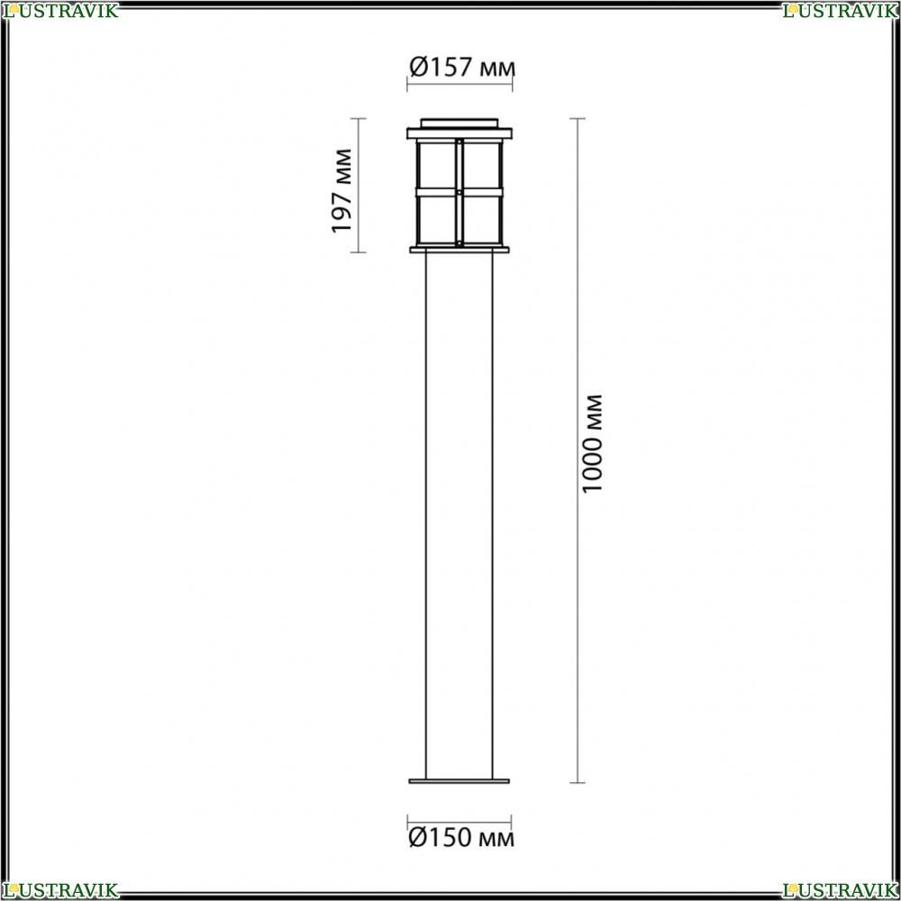 Уличный Столб 4964/1F ★ Odeon Light — купить в интернет магазине ЛЮСТРАВИК☀