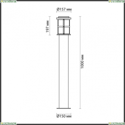 Уличный Столб 4964/1F ★ Odeon Light — купить в интернет магазине ЛЮСТРАВИК☀