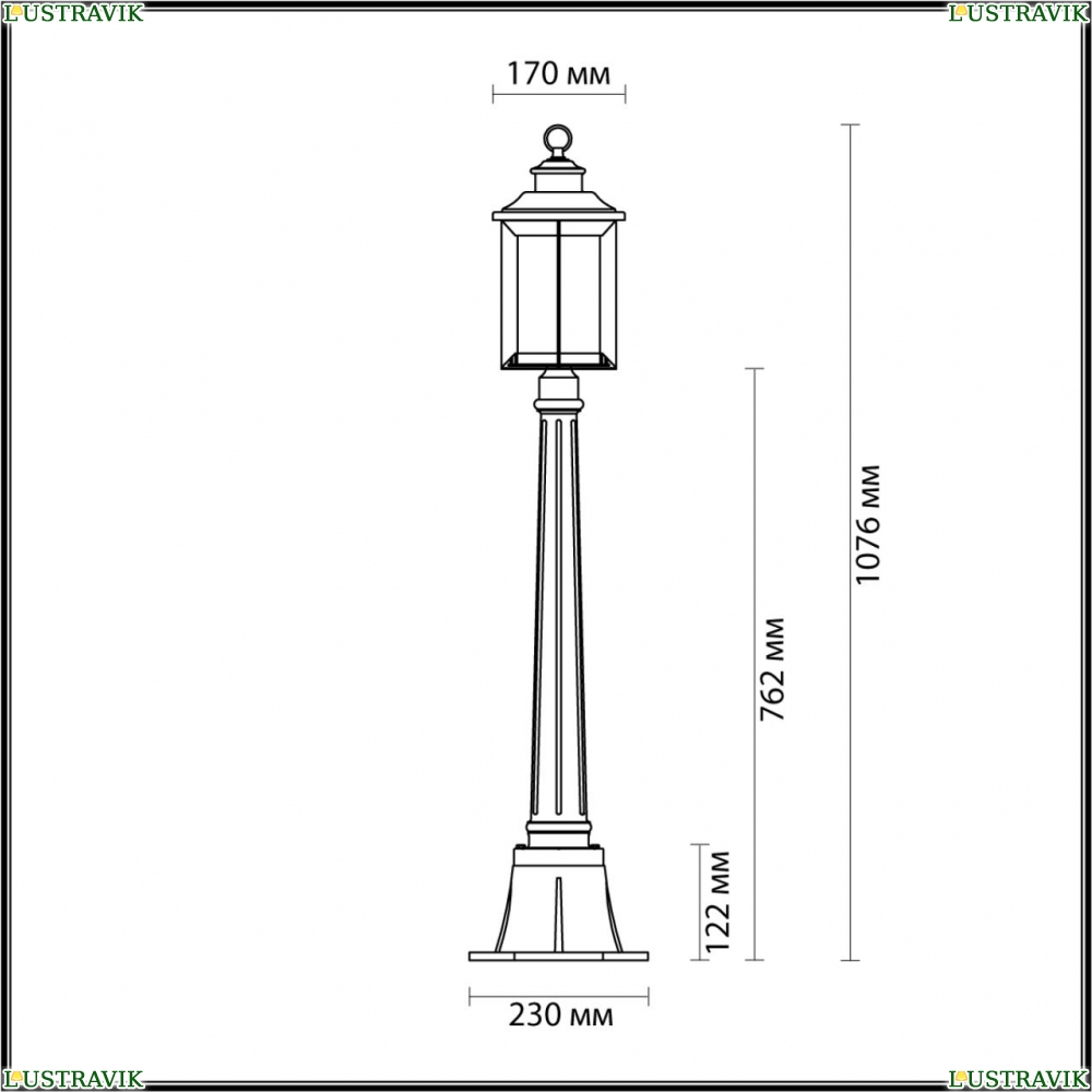 Уличный Столб 4961/1F ★ Odeon Light — купить в интернет магазине ЛЮСТРАВИК☀
