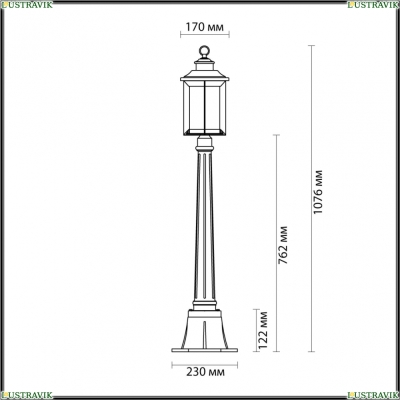 Уличный Столб 4961/1F ★ Odeon Light — купить в интернет магазине ЛЮСТРАВИК☀