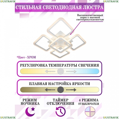 Люстру HIGH-TECH LED LAMPS 82022 ★ Natali Kovaltseva LED — купить в интернет магазине ЛЮСТРАВИК☀