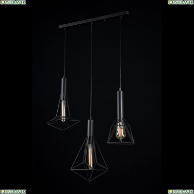 Подвес T021-03-B ★Maytoni, 3 x 60Вт☀, Черный► — Купить▼