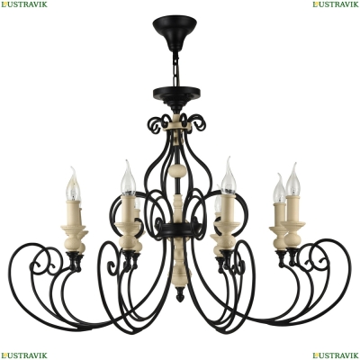 Люстра H631-PL-08-B ★Maytoni, 8 x 60Вт☀, Коричневый► — Купить▼