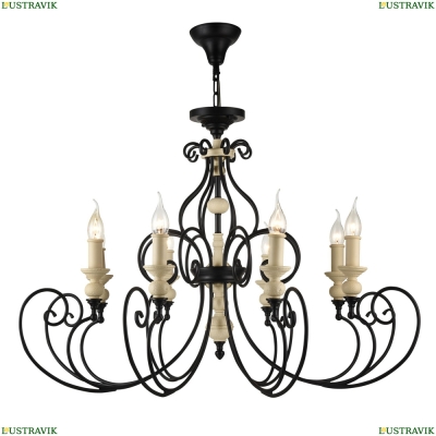 Люстра H631-PL-08-B ★Maytoni, 8 x 60Вт☀, Коричневый► — Купить▼
