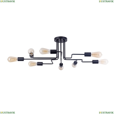 Люстра T532CL-08B ★Maytoni, 8 x 60Вт☀, Черный► — Купить▼
