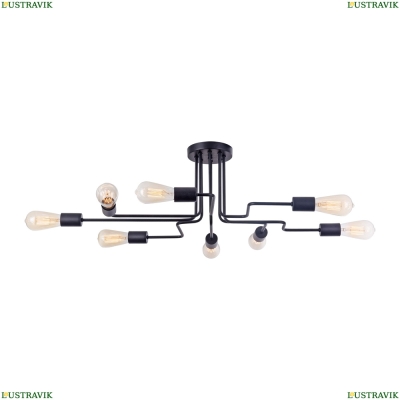Люстра T532CL-08B ★Maytoni, 8 x 60Вт☀, Черный► — Купить▼