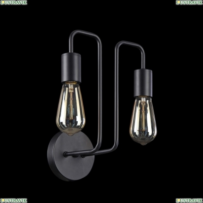 Бра T532WL-02B ★Maytoni, 2 x 60Вт☀, Черный► — Купить▼