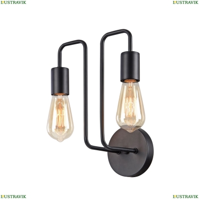 Бра T532WL-02B ★Maytoni, 2 x 60Вт☀, Черный► — Купить▼