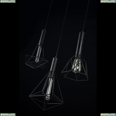 Подвес T021-03-B ★Maytoni, 3 x 60Вт☀, Черный► — Купить▼