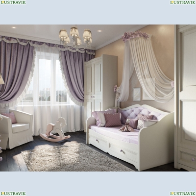 Люстра ARM013-06-W ★Maytoni, 6 x 40Вт☀, Белый► — Купить▼
