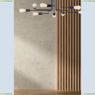 Люстра T532CL-08B ★Maytoni, 8 x 60Вт☀, Черный► — Купить▼
