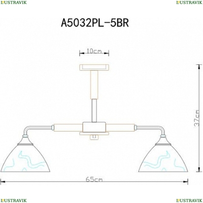 Люстру A5032PL-5BR ★ Arte lamp — купить в интернет магазине ЛЮСТРАВИК☀