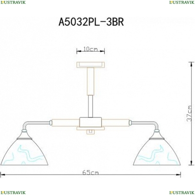 Люстру A5032PL-3BR ★ Arte lamp — купить в интернет магазине ЛЮСТРАВИК☀