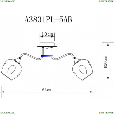 Люстру A3831PL-5AB ★ Arte lamp — купить в интернет магазине ЛЮСТРАВИК☀