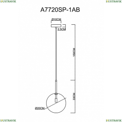 Светильник A7720SP-1AB ★ Arte lamp — купить в интернет магазине ЛЮСТРАВИК☀