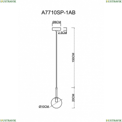 Светильник A7710SP-1AB ★ Arte lamp — купить в интернет магазине ЛЮСТРАВИК☀