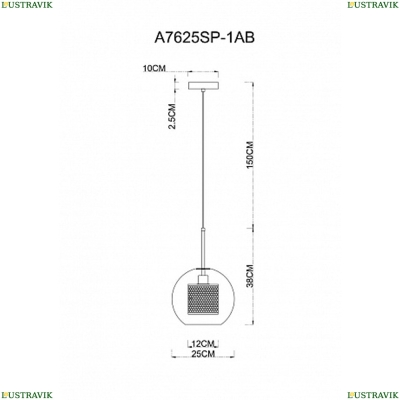 Светильник A7630SP-1AB ★ Arte lamp — купить в интернет магазине ЛЮСТРАВИК☀