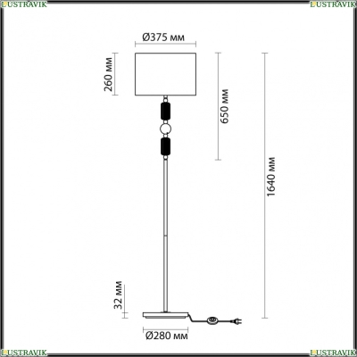 Торшер 4861/1F ★ Odeon Light — купить в интернет магазине ЛЮСТРАВИК☀