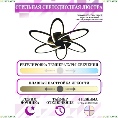 Люстру HIGH-TECH LED LAMPS 82008 BLACK ★ Natali Kovaltseva — купить в интернет магазине ЛЮСТРАВИК☀