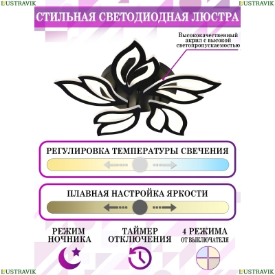 Люстру HIGH-TECH LED LAMPS 82006 BLACK ★ Natali Kovaltseva — купить в интернет магазине ЛЮСТРАВИК☀