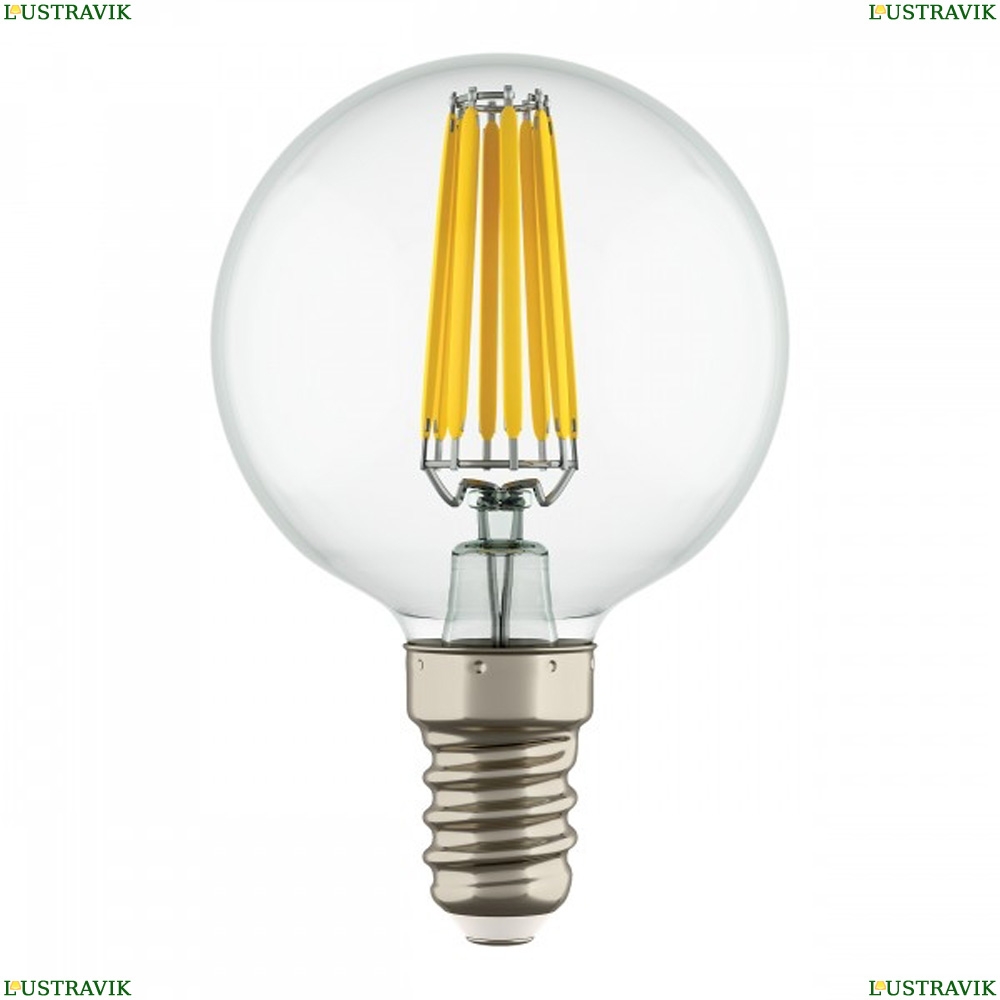Филаментная Светодиодная Лампа E14 6W 4200K (Белый) G50 Led 933804 ★ Lightstar — купить в интернет магазине ЛЮСТРАВИК☀