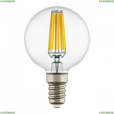 Филаментная Светодиодная Лампа E14 6W 2800K (Теплый) G50 Led 933802 ★ Lightstar — купить в интернет магазине ЛЮСТРАВИК☀