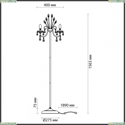 Торшер 4977/3F ★ Odeon Light — купить в интернет магазине ЛЮСТРАВИК☀