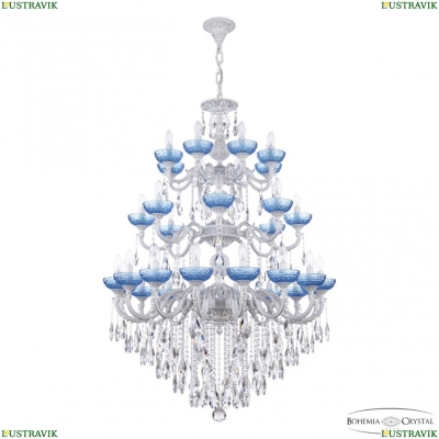 Люстра AL78101/16+8+8/300/3d B WMN P Aquamarine/M-1F ★ Bohemia Ivele Crystal — купить в интернет магазине «ЛЮСТРАВИК»☀