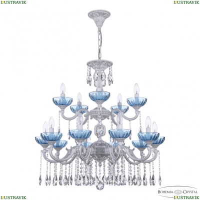 Люстра AL78101/10+5/250/2D A WMN P Aquamarine/M-1H ★ Bohemia Ivele Crystal — купить в интернет магазине «ЛЮСТРАВИК»☀