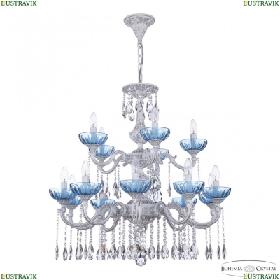 Люстра AL78101/10+5/250/2D A WMN P Aquamarine/M-1H ★ Bohemia Ivele Crystal — купить в интернет магазине «ЛЮСТРАВИК»☀