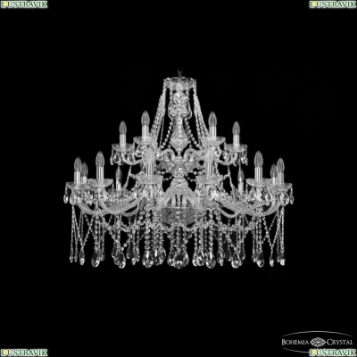 Люстра 1413/12+6/360/2d Ni ★ Bohemia Ivele Crystal — купить в интернет магазине «ЛЮСТРАВИК»☀