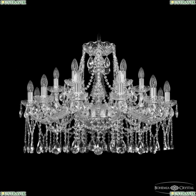 Люстра 1413/12+6/300 Ni ★ Bohemia Ivele Crystal — купить в интернет магазине «ЛЮСТРАВИК»☀