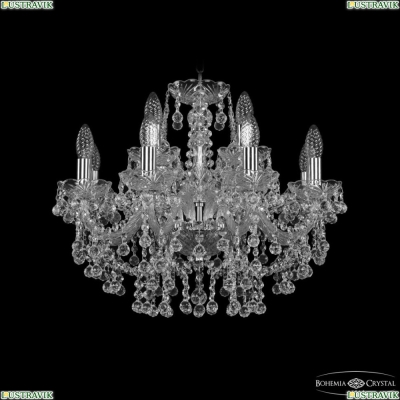 Люстра 1409/8+4/195 Ni ★ Bohemia Ivele Crystal — купить в интернет магазине «ЛЮСТРАВИК»☀