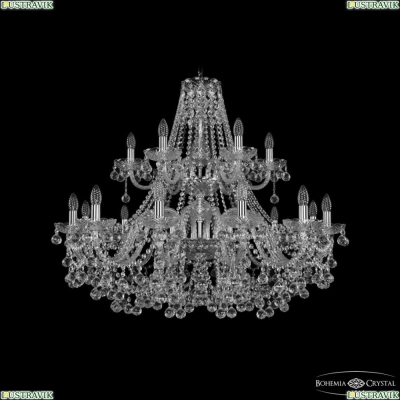 Люстра 1409/12+6/360/2d Ni ★ Bohemia Ivele Crystal — купить в интернет магазине «ЛЮСТРАВИК»☀