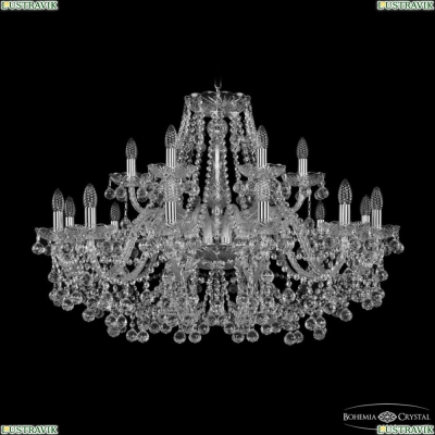 Люстра 1409/12+6/360 Ni ★ Bohemia Ivele Crystal — купить в интернет магазине «ЛЮСТРАВИК»☀