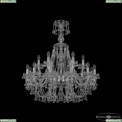 Люстра 1409/12+6/300/XL-95 Ni ★ Bohemia Ivele Crystal — купить в интернет магазине «ЛЮСТРАВИК»☀