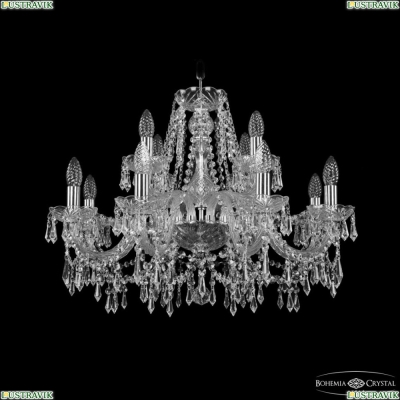 Люстра 1403/8+4/240 Ni ★ Bohemia Ivele Crystal — купить в интернет магазине «ЛЮСТРАВИК»☀