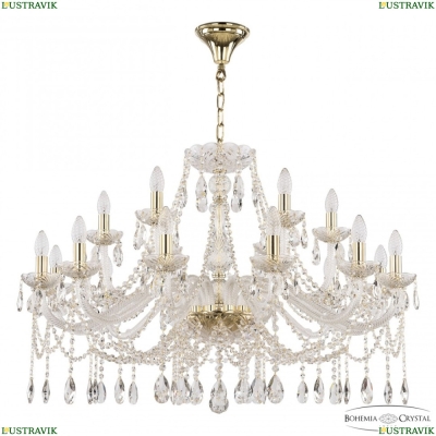 Люстра 107/12+6/360 G ★ Bohemia Ivele Crystal — купить в интернет магазине «ЛЮСТРАВИК»☀
