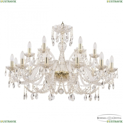 Люстра 105/12+6/360 G ★ Bohemia Ivele Crystal — купить в интернет магазине «ЛЮСТРАВИК»☀