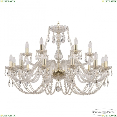 Люстра 101/12+6/360 G ★ Bohemia Ivele Crystal — купить в интернет магазине «ЛЮСТРАВИК»☀
