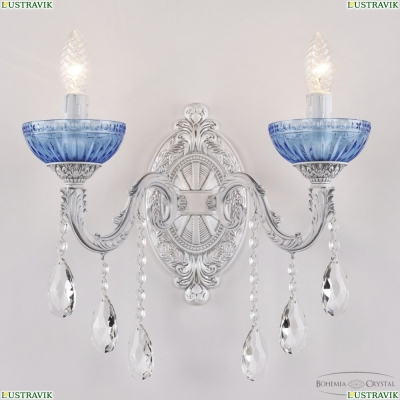 Бра AL7901B10/2/175 B WMN P Aquamarine/M-1G ★ Bohemia Ivele Crystal — купить в интернет магазине «ЛЮСТРАВИК»☀