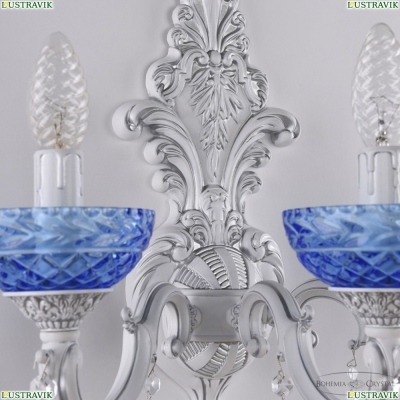 Бра AL7801B15/3/175 B WMN P Aquamarine/M-1F ★ Bohemia Ivele Crystal — купить в интернет магазине «ЛЮСТРАВИК»☀