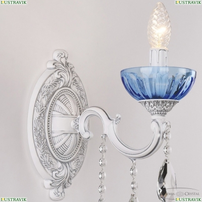 Бра AL7801B10/1/175 B WMN P Aquamarine/M-1H ★ Bohemia Ivele Crystal — купить в интернет магазине «ЛЮСТРАВИК»☀