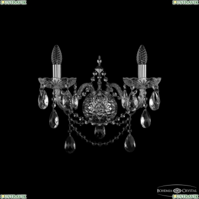 Бра 1411B/2/195/XL Ni ★ Bohemia Ivele Crystal — купить в интернет магазине «ЛЮСТРАВИК»☀