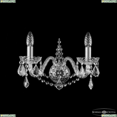 Бра 1411B/2/160 Ni Leafs ★ Bohemia Ivele Crystal — купить в интернет магазине «ЛЮСТРАВИК»☀